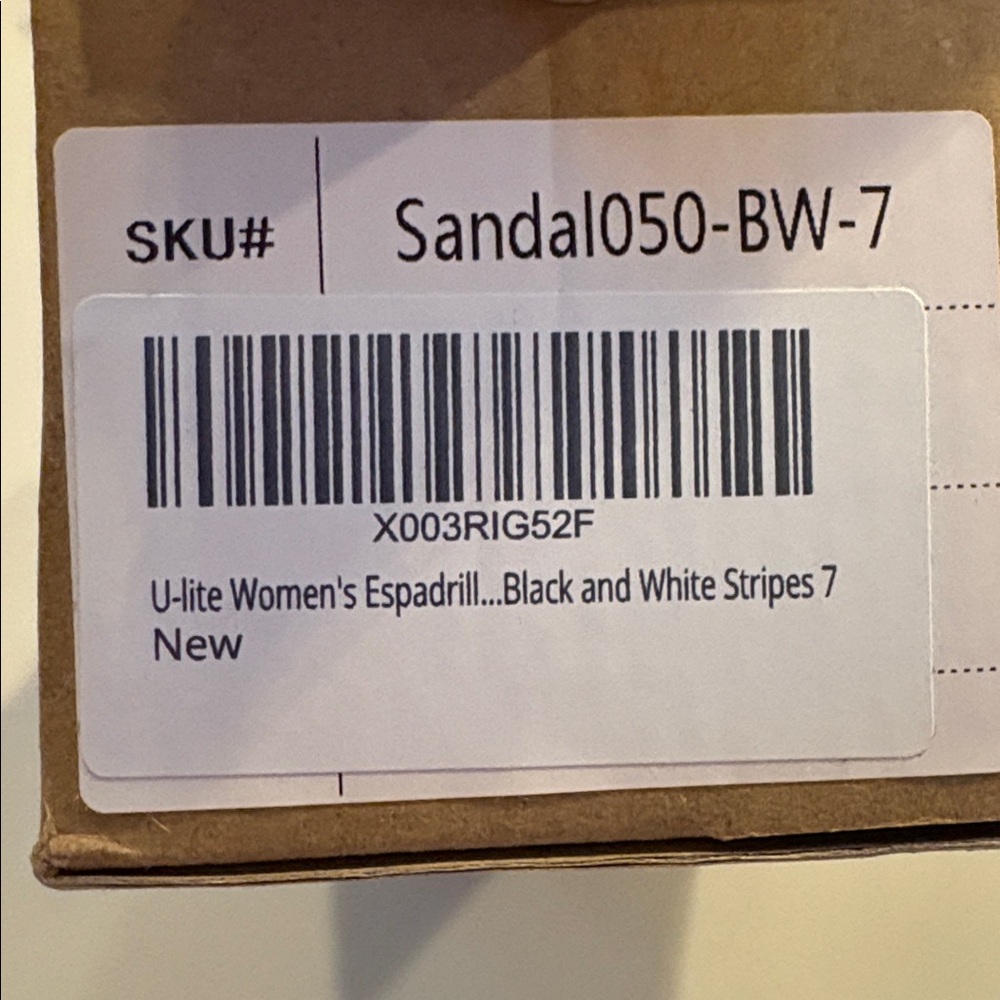 Women's Beige Espadrille Flats with Black Accents - Picture 6 of 6